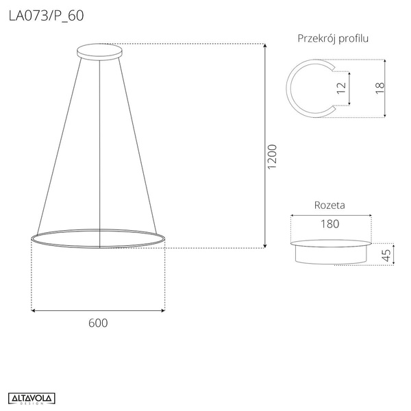 Pendelleuchte Led Ring No.1 60cm 4k 32W Schwarz