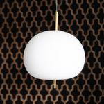 Exclusive LED hanging white gold lamp Apple P Altavola Design