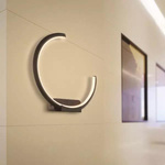 Altavola Design: Wall Lamp Led Ring no.1 moon in 3k black