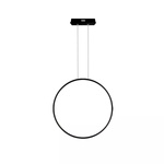 Pendant Lamp Led Ring No.1 X Φ60cm in 4k 32W black Altavola Design