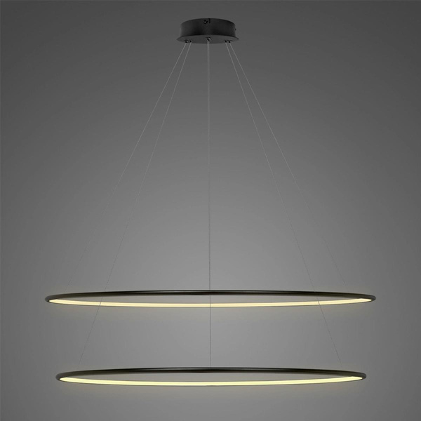 Pendant Lamp Led Ring No. 2 Φ120 cm in 3k black Altavola Design