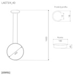 Pendant Lamp Led Ring No.1 X 40 cm in 3k rose gold dali