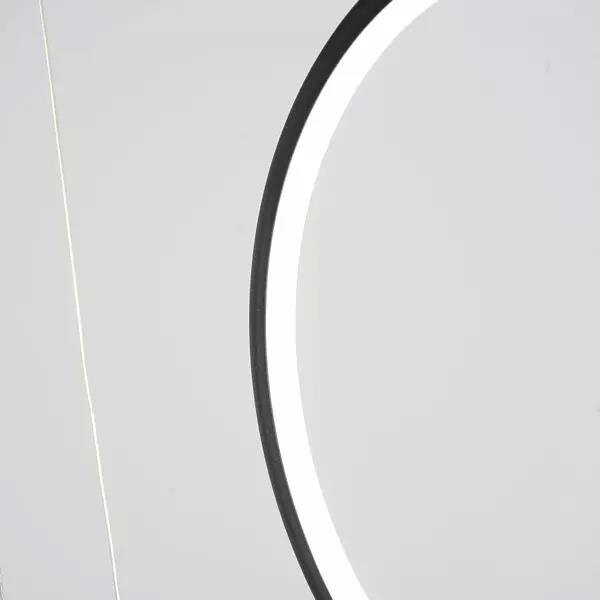 Altavola Design: Pedant lamp LED RINGS  no. 8 black 180 cm in 3k