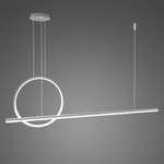 Pendant Lamp LINEA No.2 Φ40 cm 4k silver  dimmable Altavola Design