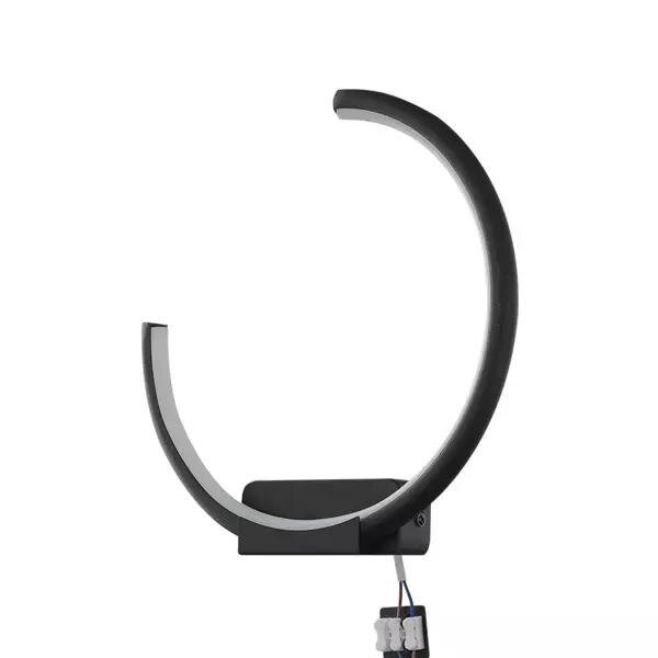 Wandlampe Led Ring No.1 moon 4k schwarz