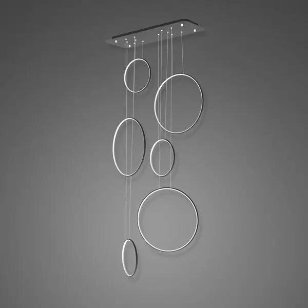 Altavola Design: Pendant Lamp Led Ring no. 8 black 90 cm in 3k dimmable