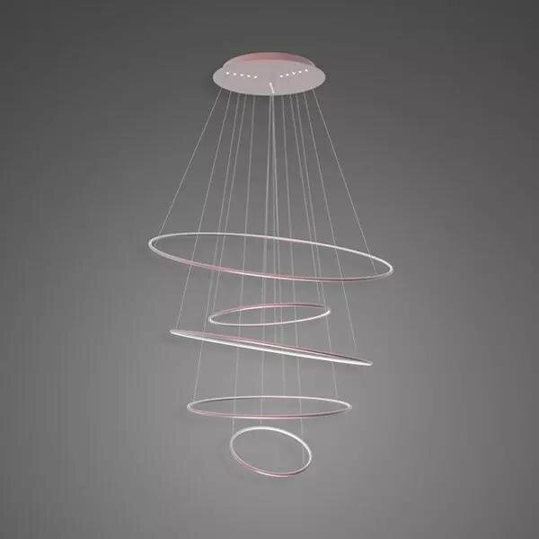 Pendant Lamp Led Ring No.5 Φ120 cm in 3k rose gold Altavola Design