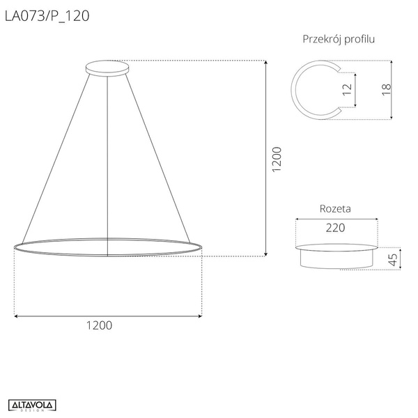 Pendant Lamp Led Ring No.1 Φ120 cm in 3k rose gold Altavola Design