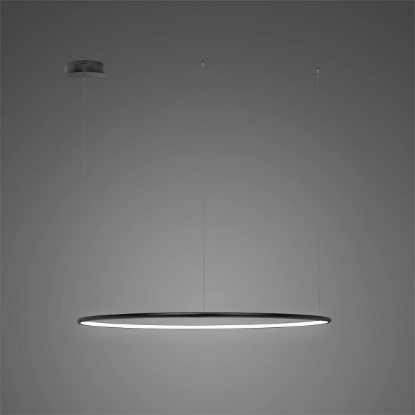 Pendant Lamp Led Ring No.1 Φ120 cm in 3k black dimmable Altavola Design