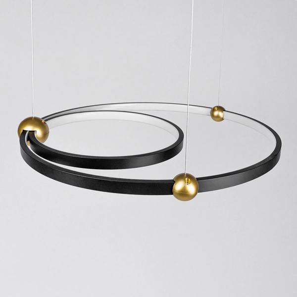  Led pendant light Aurora No.2 Φ50 cm  3k  black Altavola Design