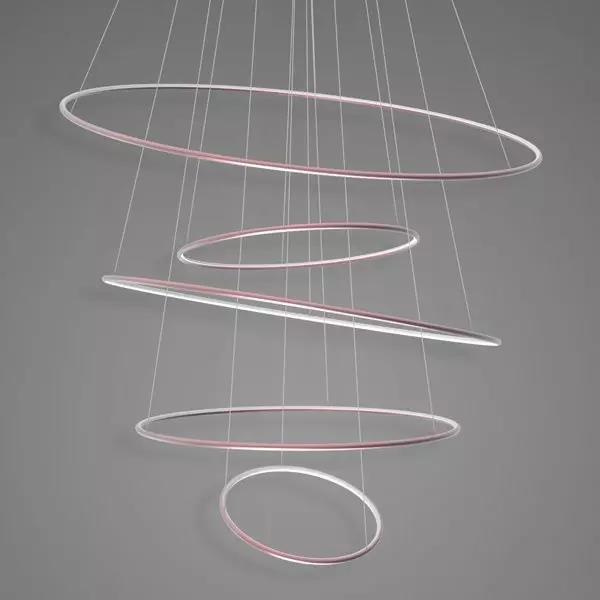 Pendant Lamp Led Ring No.5 Φ120 cm in 3k rose gold Altavola Design