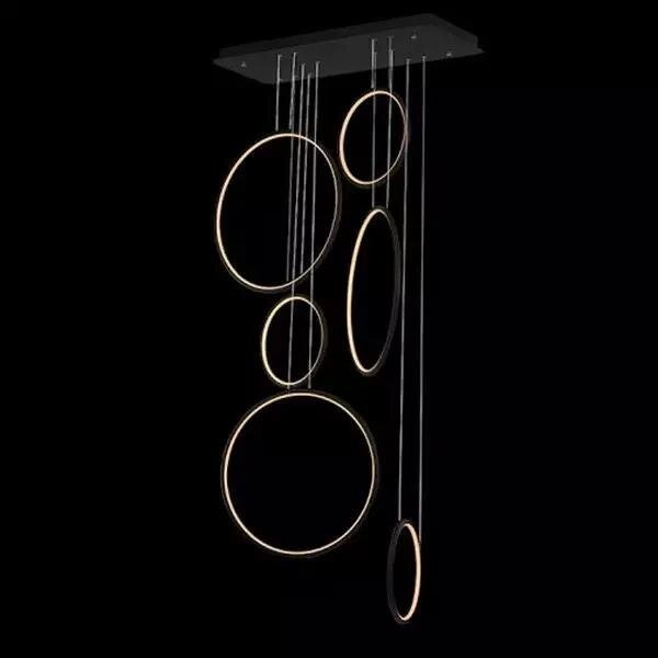 Altavola Design: Pendant Lamp Led Ring no. 8 black 90 cm in 4k dimmable