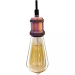 Industrial Chic-ROTGOLD-Edison Birne-Pendelleuchte bf19