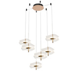 Chandelier Mariposa gold