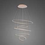 Pendant Lamp Led Ring No.5 Φ120 cm in 3k copper dimm Altavola Design