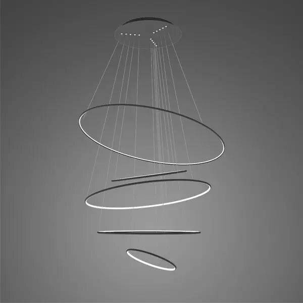 Pendant Lamp Led Ring No.5 czarna in 3k black  Altavola Design