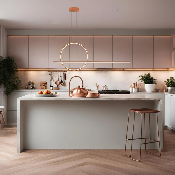 Pendelleuchte Led LINEA No.2 40cm 4k  copper