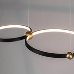  Led pendant light Aurora No.3 Φ50cm  3k  black Altavola Design