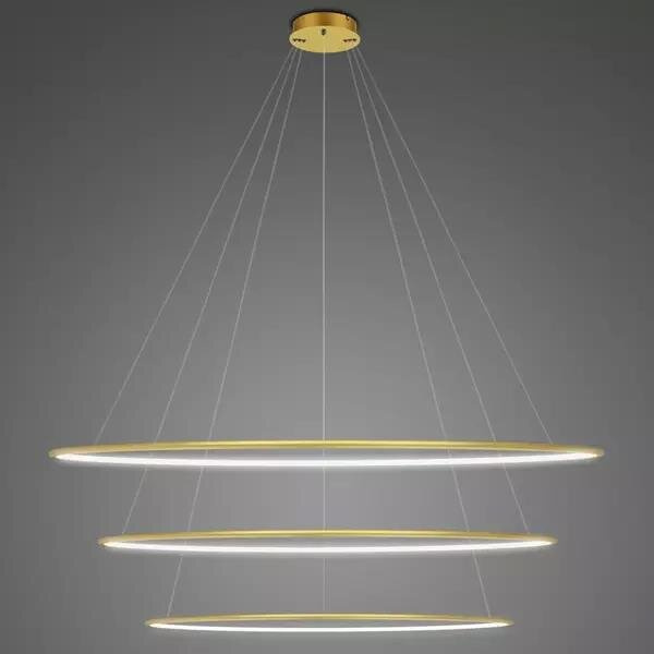 Pendant Lamp Led Ring No.3 Φ150 cm in 4k gold Altavola Design