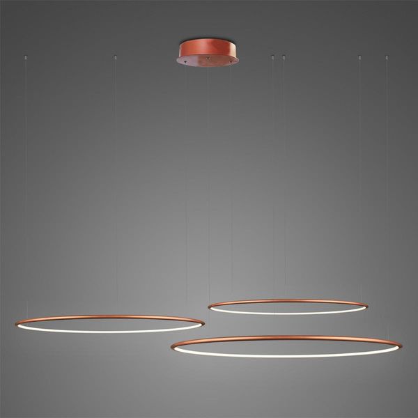 Pendant Lamp Led Ring No.3 Φ80 cm in 3k copper  Altavola Design