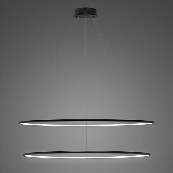 Pendant Lamp Led Ring No. 2 Φ120 cm in 4k black dimmable Altavola Design