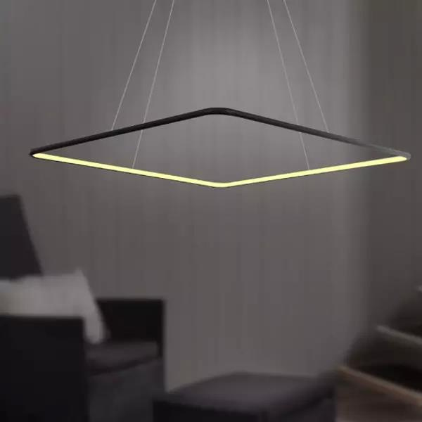 Pendant Lamp Led Quadrat No.1 80cm in  4k black Altavola Design