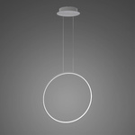 Pendant Lamp Led Ring No.1  X Φ60 cm in 4k silver Altavola Design