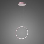 Pendant Lamp Led Ring No.1 X Φ40 cm in 4k rose gold dimmable Altavola Design