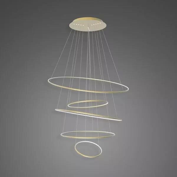 Pendelleuchte Led Ring No.5 120 cm 4k golden dimmbar