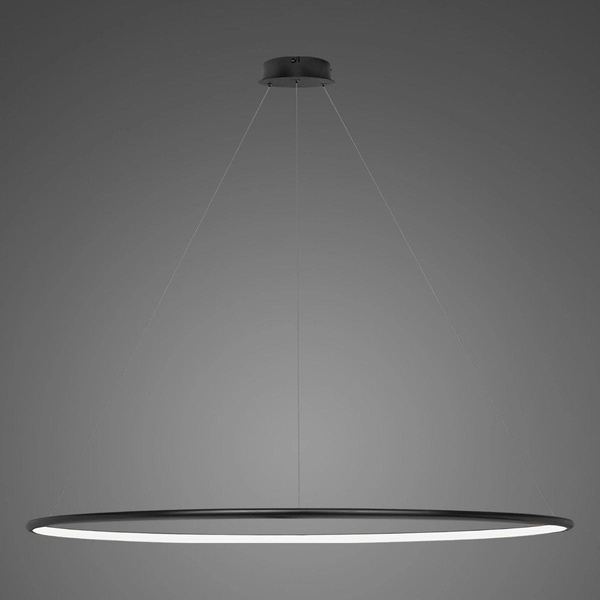 Pendant Lamp Led Ring No.1 Φ180 cm in 3k black dimmable Altavola Design