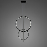 Pendant Lamp LINEA No.5 B Φ60/40 cm black 3k Altavola Design