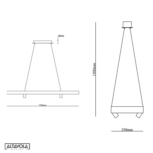 Led pendant light Spectra No.4  Altavola Design