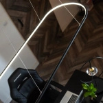 Pendant Lamp Led Ring Oval No.1 in 4k black 