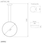 Pendant Lamp Led Ring No.1 X 100 cm in 3k rose gold dali