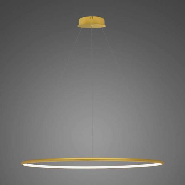 Pendant Lamp Led Ring No.1 Φ100 cm in 3k gold dimmable Altavola Design