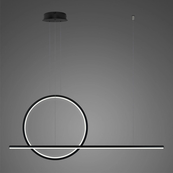 Pendant Lamp LINEA No.2 100 Φ40 cm black 4k dimmable Altavola Design