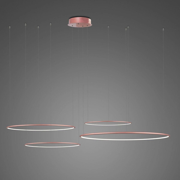 Pendant Lamp Led Ring No.4 Φ100 cm in 3k  rose gold dimmable Altavola Design