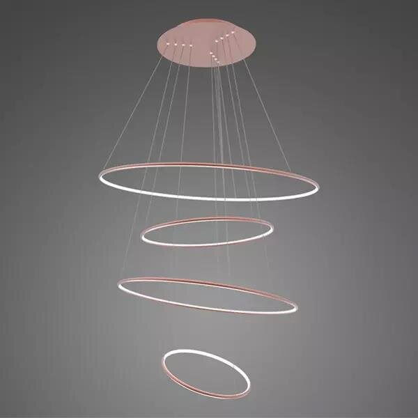 Pendant Lamp Led Ring No.4 Φ100 cm in 3k rose gold Altavola Design