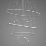 Pendant Lamp Led Ring No.5 Φ120 cm in 3k silver dimm Altavola Design