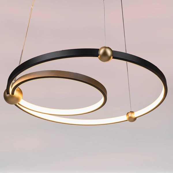 Led Pendelleuchte Aurora No.2 50 cm  3k schwarz