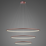 Pendant Lamp Led Ring No.3 Φ80 cm in 3k rose gold dimmable Altavola Design