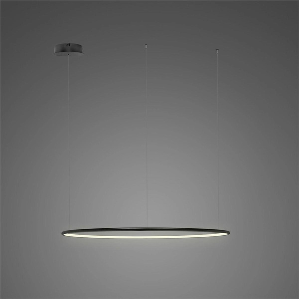 Pendant Lamp Led Ring No.1 CO Φ60 cm in 3k black dimmable Altavola Design