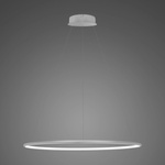 Pendant Lamp Led Ring No.1 Φ80 cm in 3k silver Altavola Design