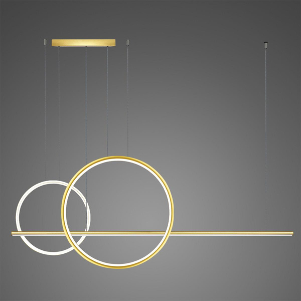 Pendelleuchte Led LINEA No.4 B 60/40cm gold-weiss 3k