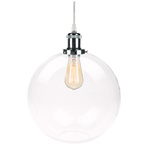 NY LOFT No.2  MAX Chrom – Glass Pendelleuchte