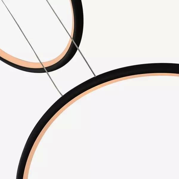 Altavola Design: Pendant Lamp Led Ring no. 8 black 90 cm in 3k dimmable