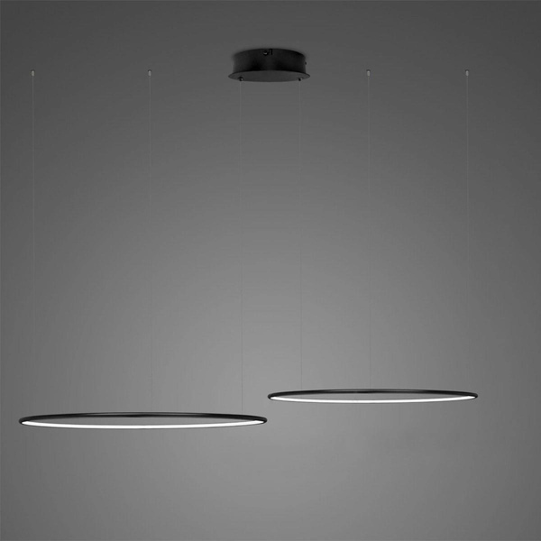 Pendant Lamp Led Ring No. 2  CO2 black Φ60 cm in 3k dimmable Altavola Design