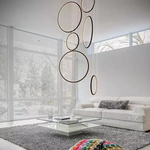Altavola Design: Pendant Lamp Led Ring no. 8 black 90 cm in 3k dimmable
