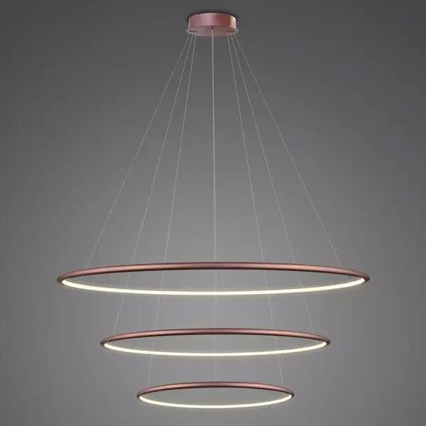 Pendant Lamp Led Ring No.3 Φ80 cm in 3k rose gold dimmable Altavola Design