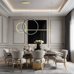 Pendant Lamp LINEA No.4 B Φ60/40 cm gold-black 3k Altavola Design